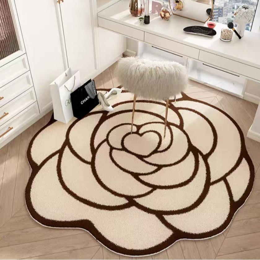 Irregular Circular Living Room Carpet Bedroom Bedside Carpet Dressing Room Study Room Swivel Chair Floor Matc