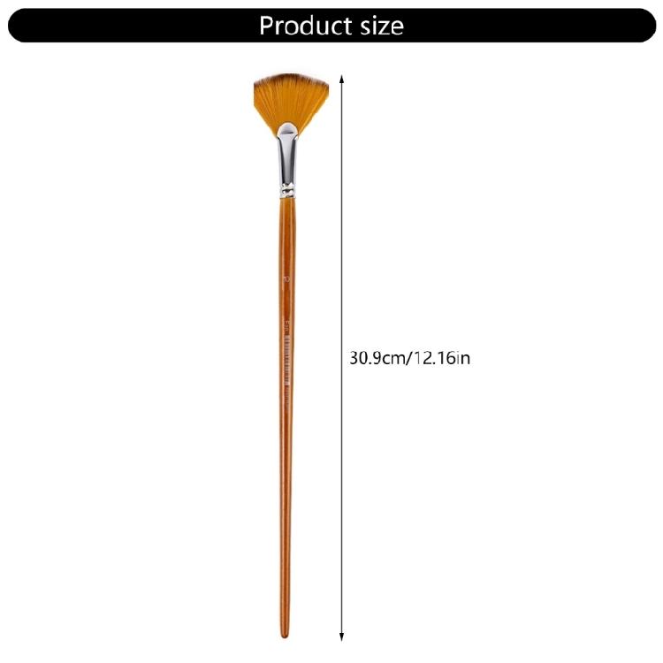 Long Handle Artist Paintbrush for Large Canvas Painting Wooden Grip Professional Nylon Bristles Multi Head Avaliable
