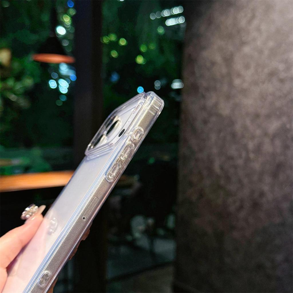 Acrylic Anti-Drop Phone Case for iPhone 17/16 Pro with Laser Heart Design