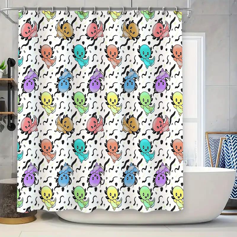 

Cute Cartoon Octopus Shower Curtain Ocean Sea Life Bathroom Decor Waterproof Liner Vintage Coastal Home Decor Unique Pattern W60H190(CM)-1 Pcs