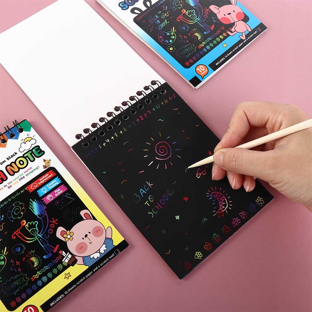 

Книга для рисования Радуга Scratch Note Альбом для рисования Бумага для рисования Diy Scratch Book Scratch Off Paper Set