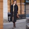 Bailuyu Women's British Style Winter Long Coat with Metal Buckle