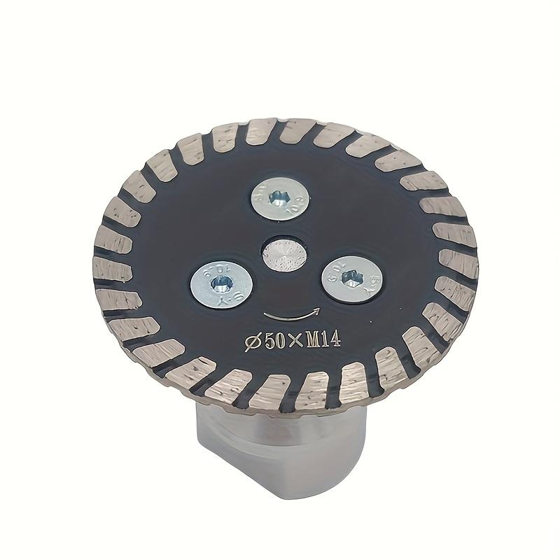 2-inch M14 Flange Cutting Disc, 50mm Detachable Ceramic Cutting Blade for Granite, Marble & Ceramic Tiles, Steel Mini Carving Cutting Piece