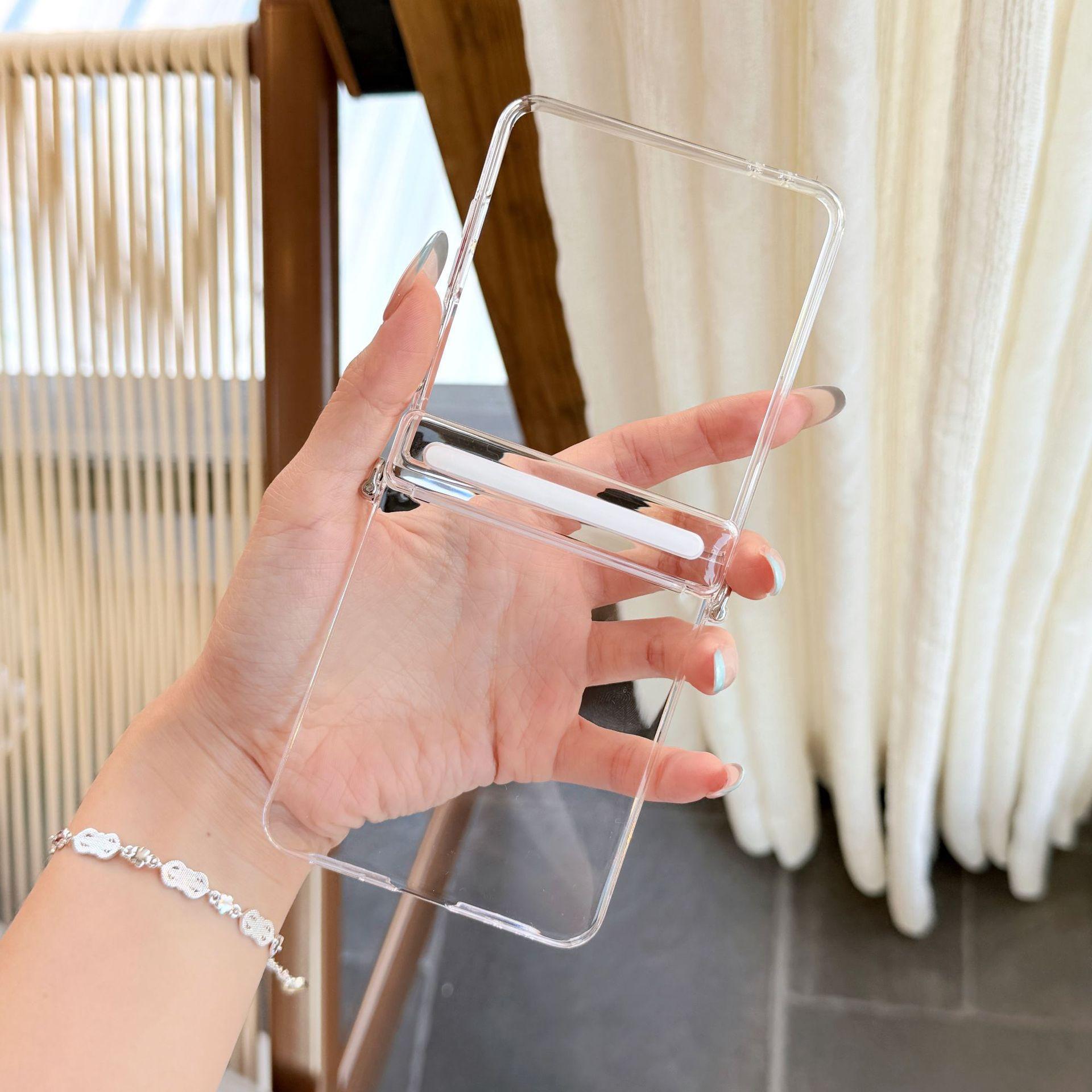 

Magnetic Phone Case For Samsung Galaxy Z Flip 7 5G 2025 Transparent Hard PC Hinge Protection Cover Galaxy Z Flip7 чистий