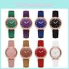Fashionable Ladies' Quartz Watch With Decorative Night Light And Leather Strap