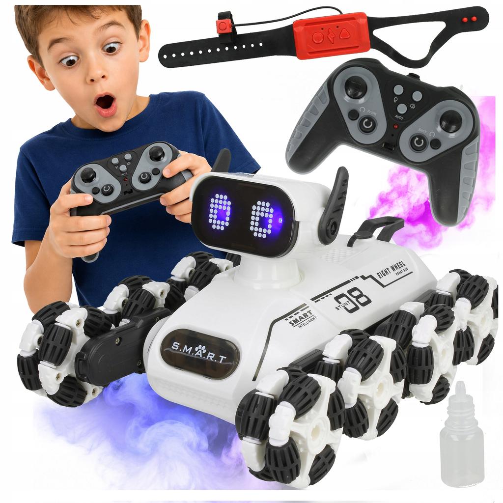 [PACZB] Remote-controlled robot dog with 8 wheels + wristband Z3487