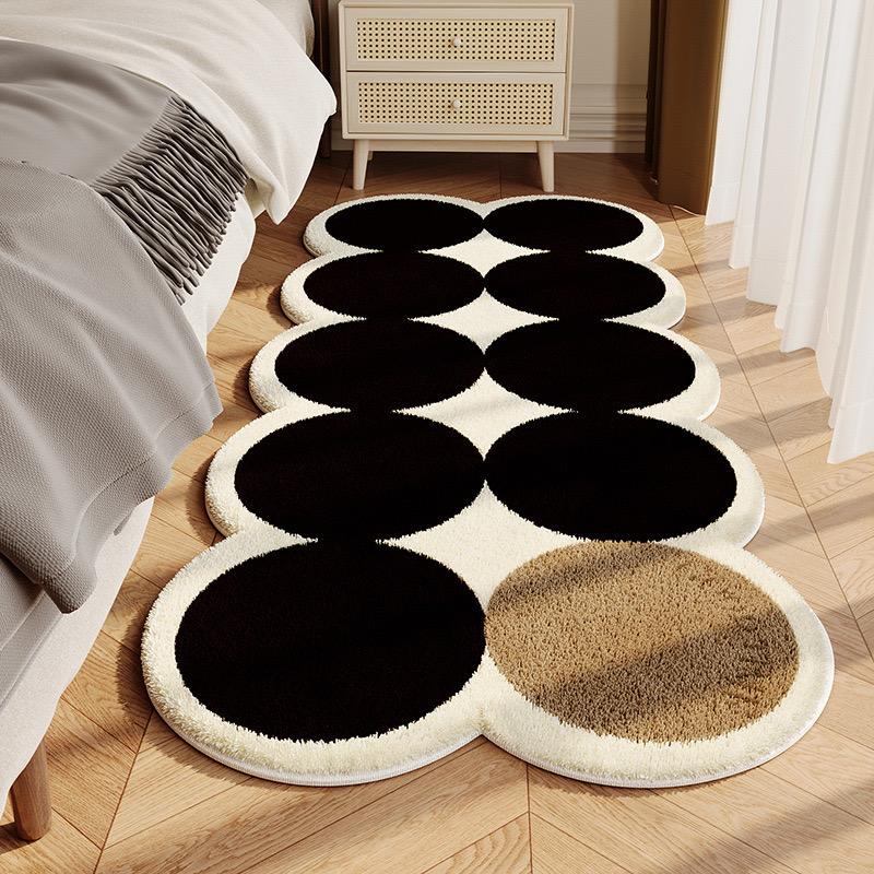 Cream style imitation cashmere shaped bedroom carpet insulation warm bedroom bed blanket Easy care carpet home decor