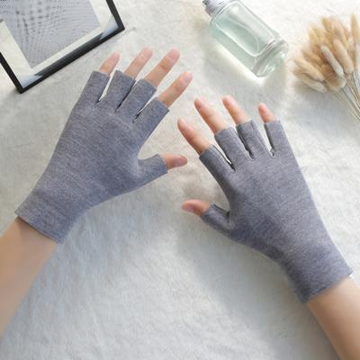 1 Pair Unisex Winter Gloves Half Finger Thick Warm Touch Screen Anti-slip Soft Cold-proof High Elastic Wrist Cycling Riding Gloves