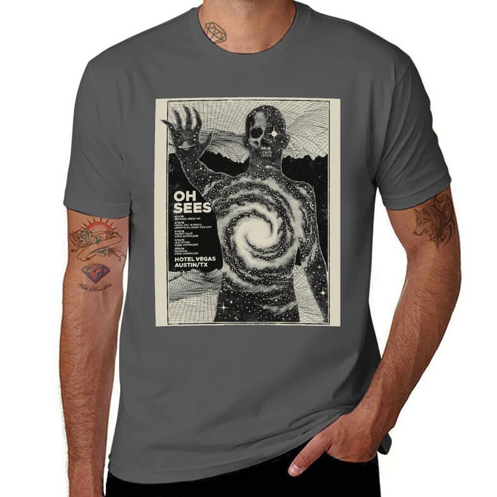 Thee Oh Sees Tour Art T-Shirt Casual Lightweight Short Sleeve Top