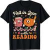 Fall In Love With Reading Retro Halloween Teacher Fall T-Shirt