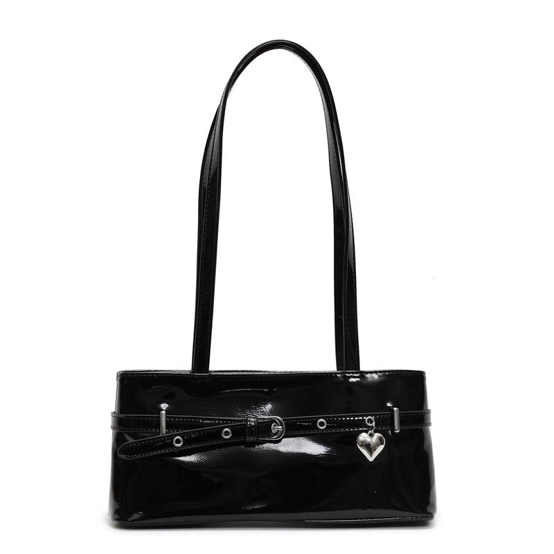 

Bag women s new trendy fashion texture shoulder armpit bag casual versatile commuter pillow bag чёрный