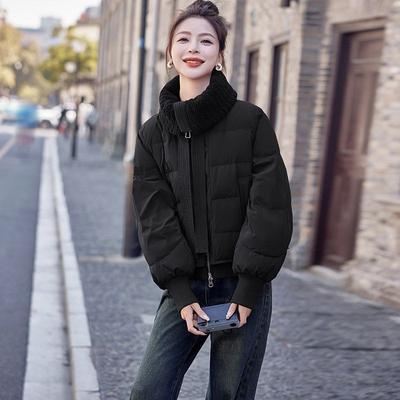 Short Down Jacket Winter Small Splicing Stand-up Collar Bread Jacket