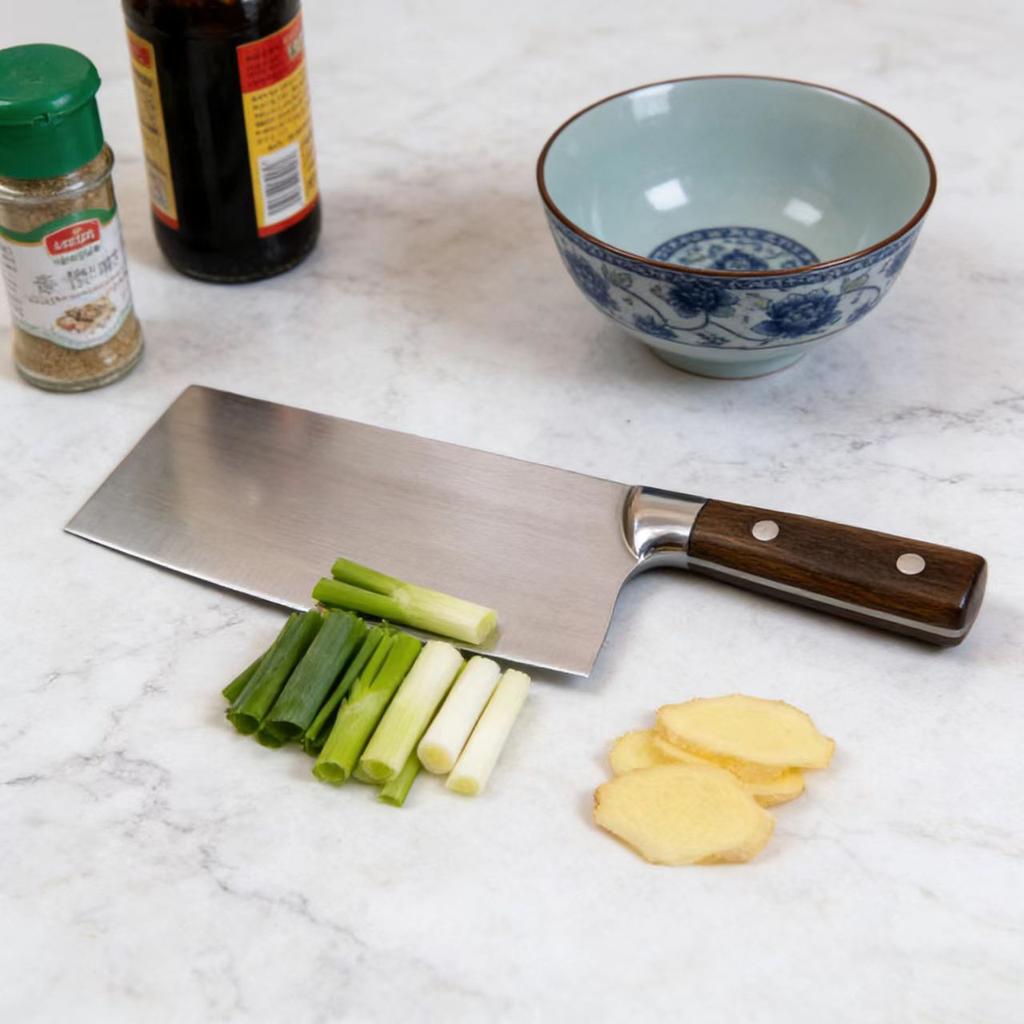 7.5 Inch Chinese Chef Knife Powder Alloy Steel 10Cr15CoMov Blade Wood Handle Slicing Vegetables Cleaver Meat Kitchen Knives