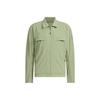 Men's Casual Solid Color Long-Sleeve Jacket with Zipper Design - Green