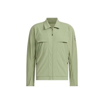 Herren Freizeitjacke in Unifarbe mit Reißverschluss - Grün