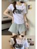Women's Plus Size Chic Waist-Cinched Short-Sleeve Slim Off-Shoulder Top - Summer New Arrival
