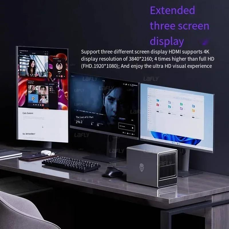 AOOSTAR 2025Intel Quad Core N150 MiniPC Home Cloud HDD a 4 Alloggiamenti SSD Doppio Display USBType-C Doppia LAN Archiviazione Domestica NAS Computer