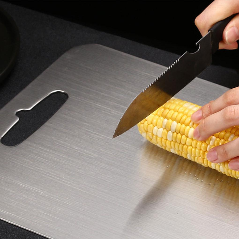 Ultimate Kitchen Companion - Stainless Steel Cutting Board For All Needs Double-sided Cutting Board