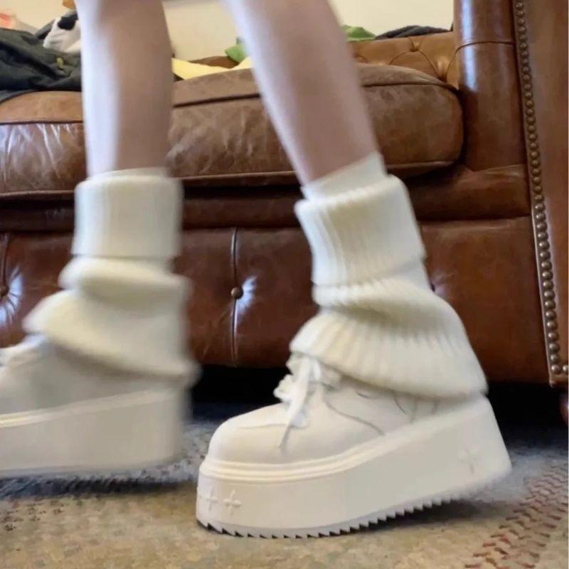 Dopamine High-value Thick-soled Fashion Summer New Four-leaf Clover Muffin Heightening Breathable Board Shoes