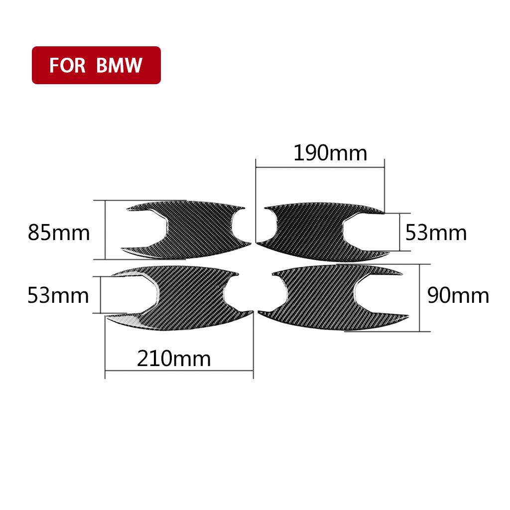 4PCS Car Outdoor Handle Bowl Carbon Fiber Stickers Decoration Auto Accessories For BMW 3 Series G20 G28 325li 330d 335
