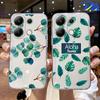 Korean Floral INS Minimalist Plants Phone Case For Xiaomi Redmi Note Note 13 9 11 10 12 Pro 12S Soft TPU Girls Transparent Cover