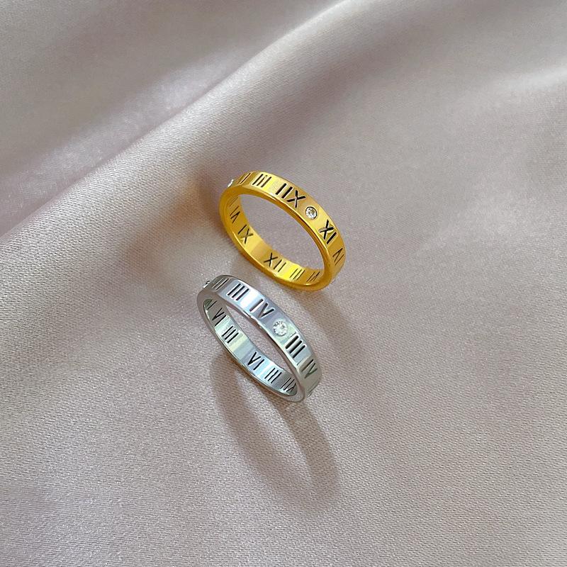 No Fading Minimalist Text Cold Wind Jumping Ring Men And Women Tide Personality Simple Index Finger Ring