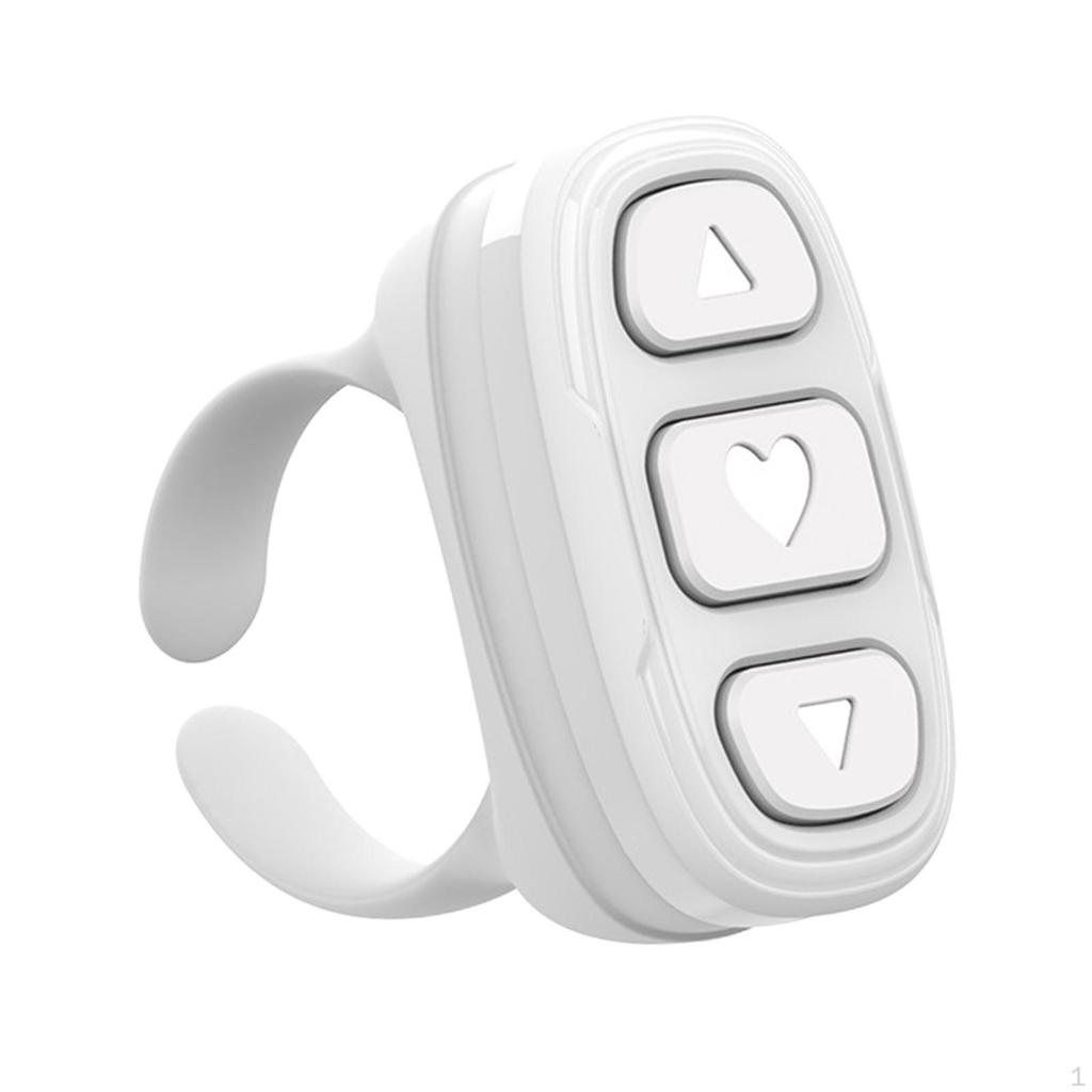 Fingertip Remote Control,Page Turner Compact,Portable Finger Control,Scrolling Button Ring