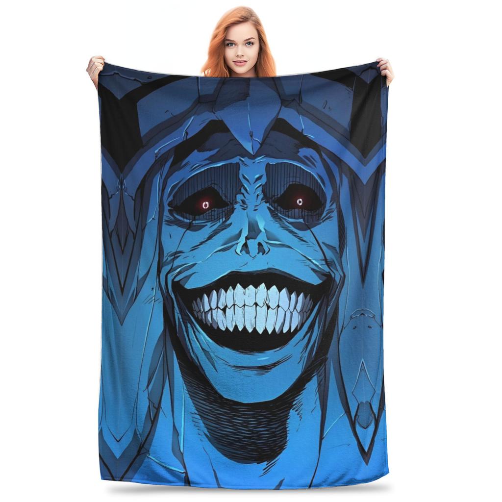 Solo S-ung Jin-woo Leveling Blankets Anime Solo Leveling Plush Vintage Breathable Throw Blankets for Home Winter