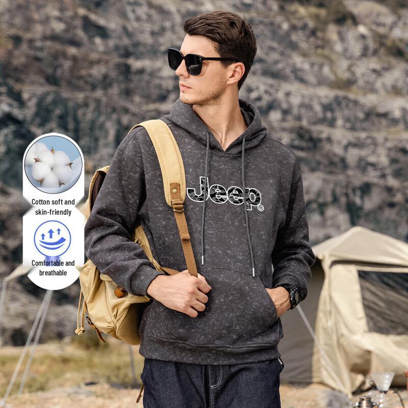 JEEP Men s Casual Hooded Sweatshirt XL