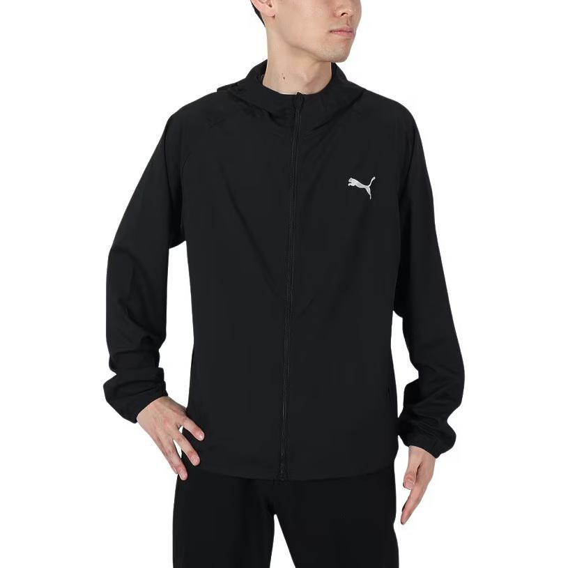PUMA RUN FAVORITE WOVEN HOODED JACKET M Jacket Men's Black 523673-01