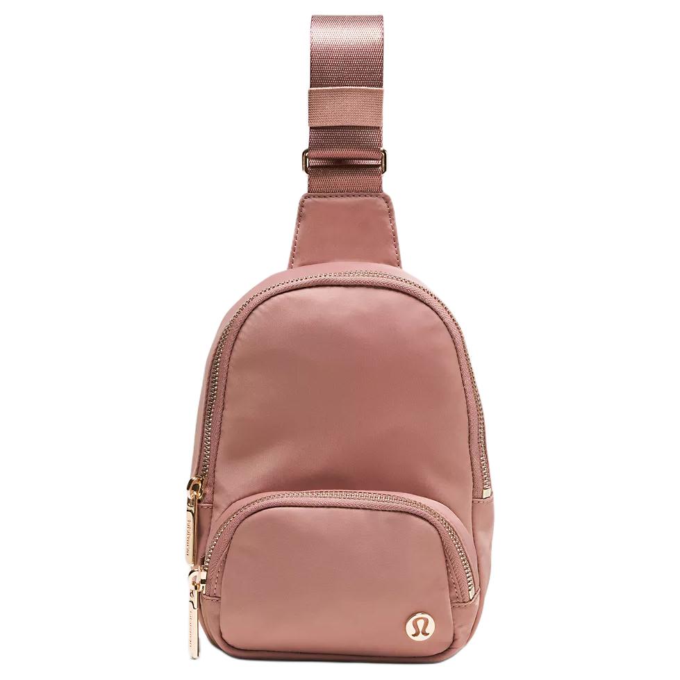Lululemon Everywhere 2L Silver Metal Logo Design Nylon Mini Backpack Unisex Backpack Spice-Tea LU9CS4S-048097 Spice Tea Brown