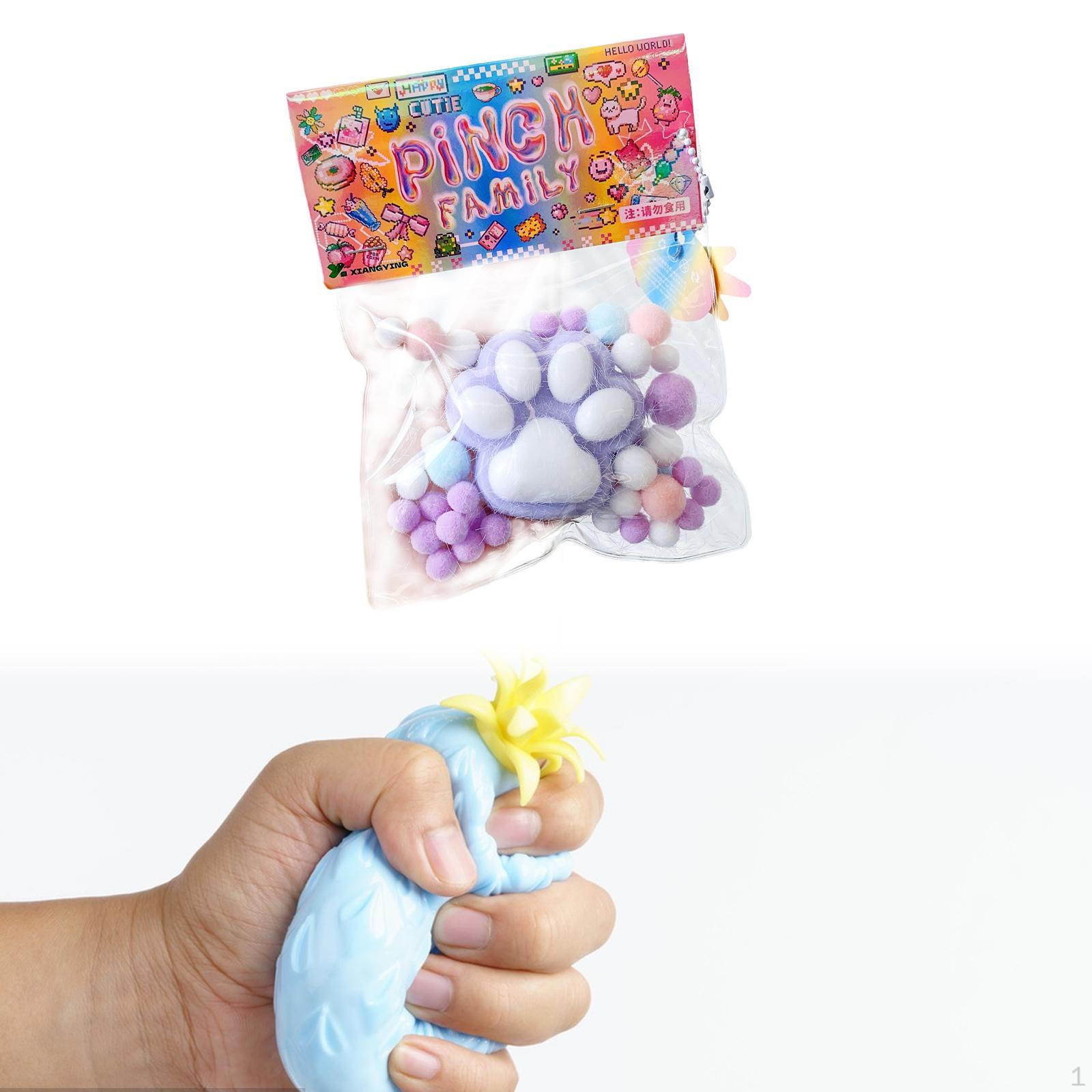 

Мягкая игрушка «Кошачья лапка» Новинка для вечеринок Небьющаяся Милая Форма Фиджет фиолетовый