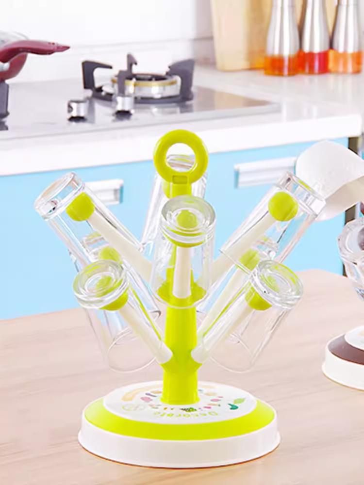 Candy Tree Víceúčelový držák na kelímky s vodou Plastový držák na kelímky do domácnosti Kancelářský kreativní odtokový stojan na lahve s mlékem Neklouzavé dno