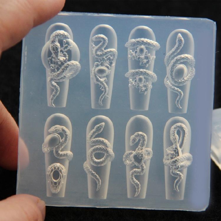 Multipurpose Silicone Mould for Snake Nail Art Easy to Use and Remove Suitable Portable for All Nail Shapes and Lengths