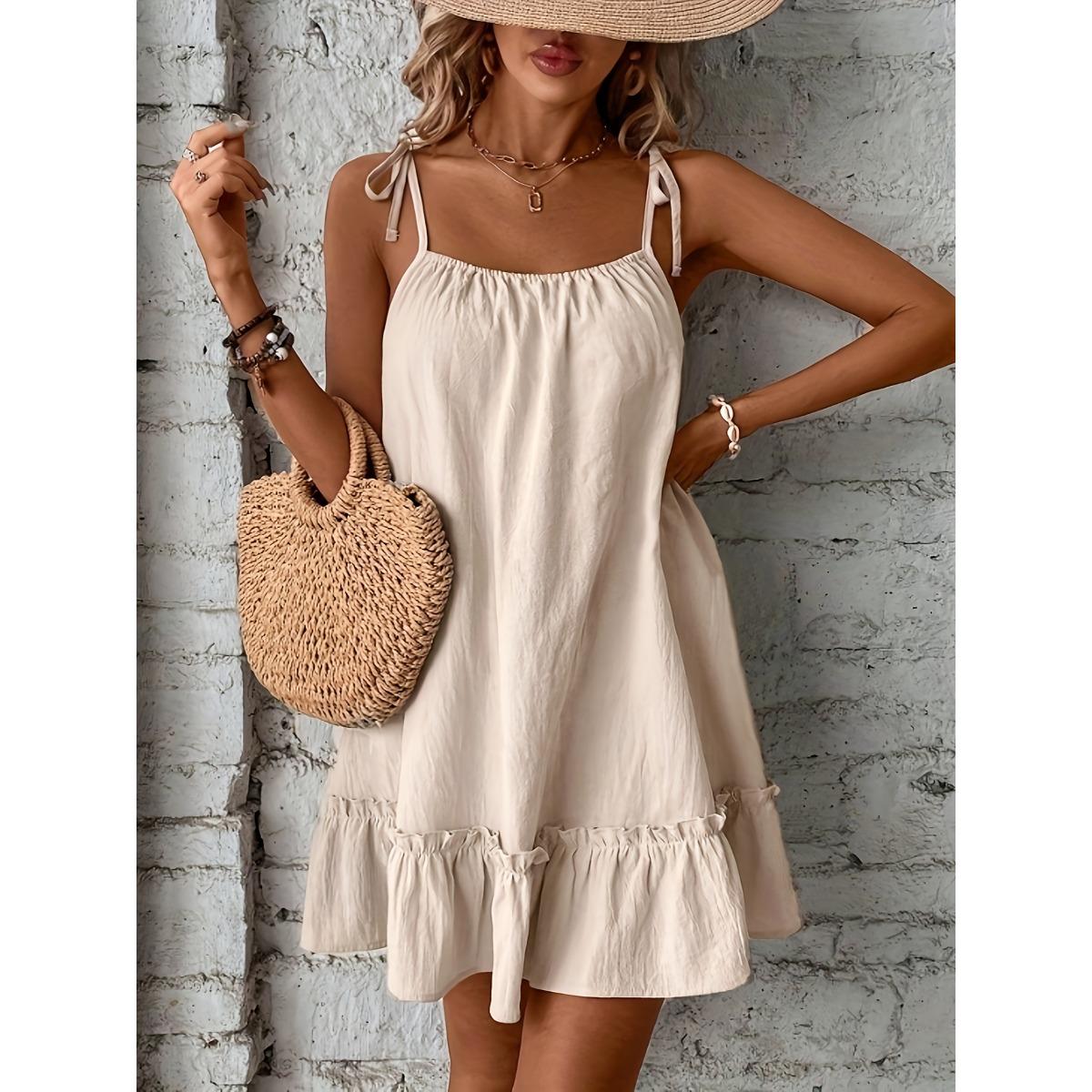 

Летнее женское европейское и американское повседневное короткое платье без рукавов на бретелях с подолом в виде листа лотоса XXXL