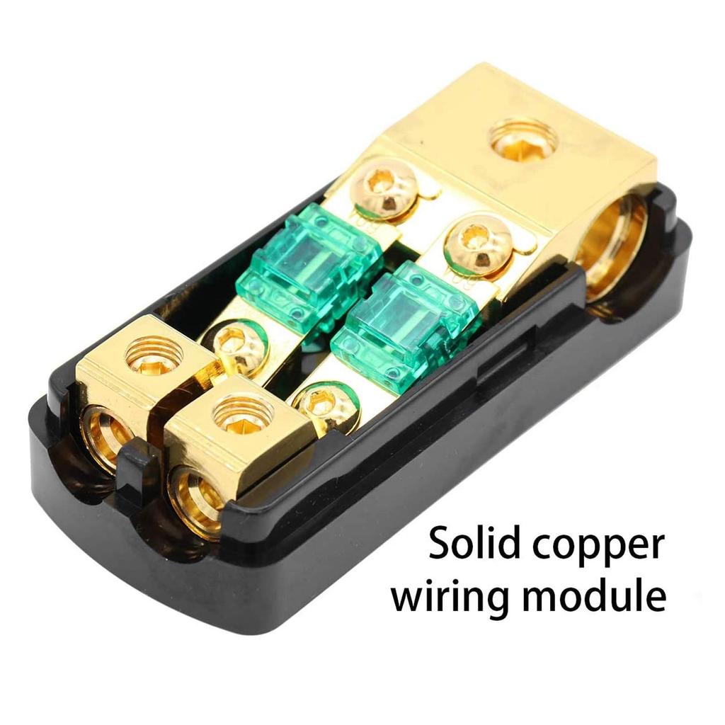 Fuse Holder, Qiilu 1 In 2 Out 0/4 AWG To 4/8 AWG Audio Power