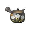 Ale-net Black Clay Teapot with Bellflower Pattern (Sawayaka Ami), 16 X 13 X 9 Cm, 380cc, Ceramic, Tokoname Ware, Made In Japan, Stylish