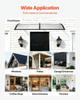 Awnings for Door Entrance, 38 X 78 In, Exterior Front Door Window Awnings with Drainage & ABS Bracket, Rain Snow Sun Protection, Overhang