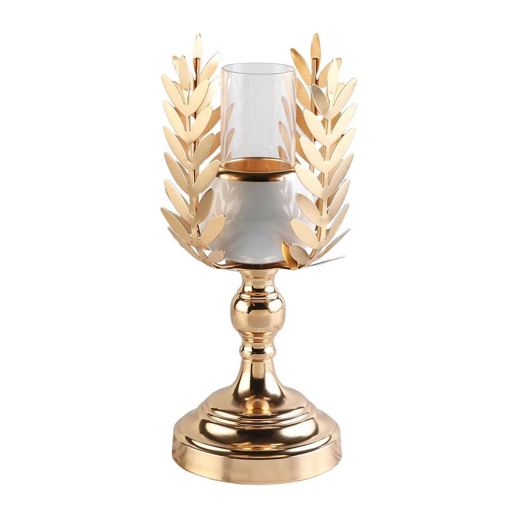 Candle Holder Gold Ornament for Dinner Wedding Desktop Anniversary Decoration