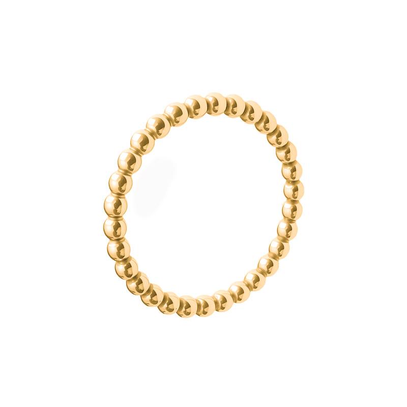 Star Trails Round Bead Ring: Trendy Cool Style for Women's Index Finger