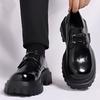 Frühling Koreanische Version von formellen lässigen Derby-Schuhen Herrenlederschuhe Britischer Stil vielseitige Plateau trendige Herrenschuhe