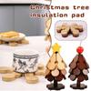 Christmas Tree Coasters Placemats Insulation Mat Solid Wood Dining Table Anti Scalding Mat Creative Home Decoration