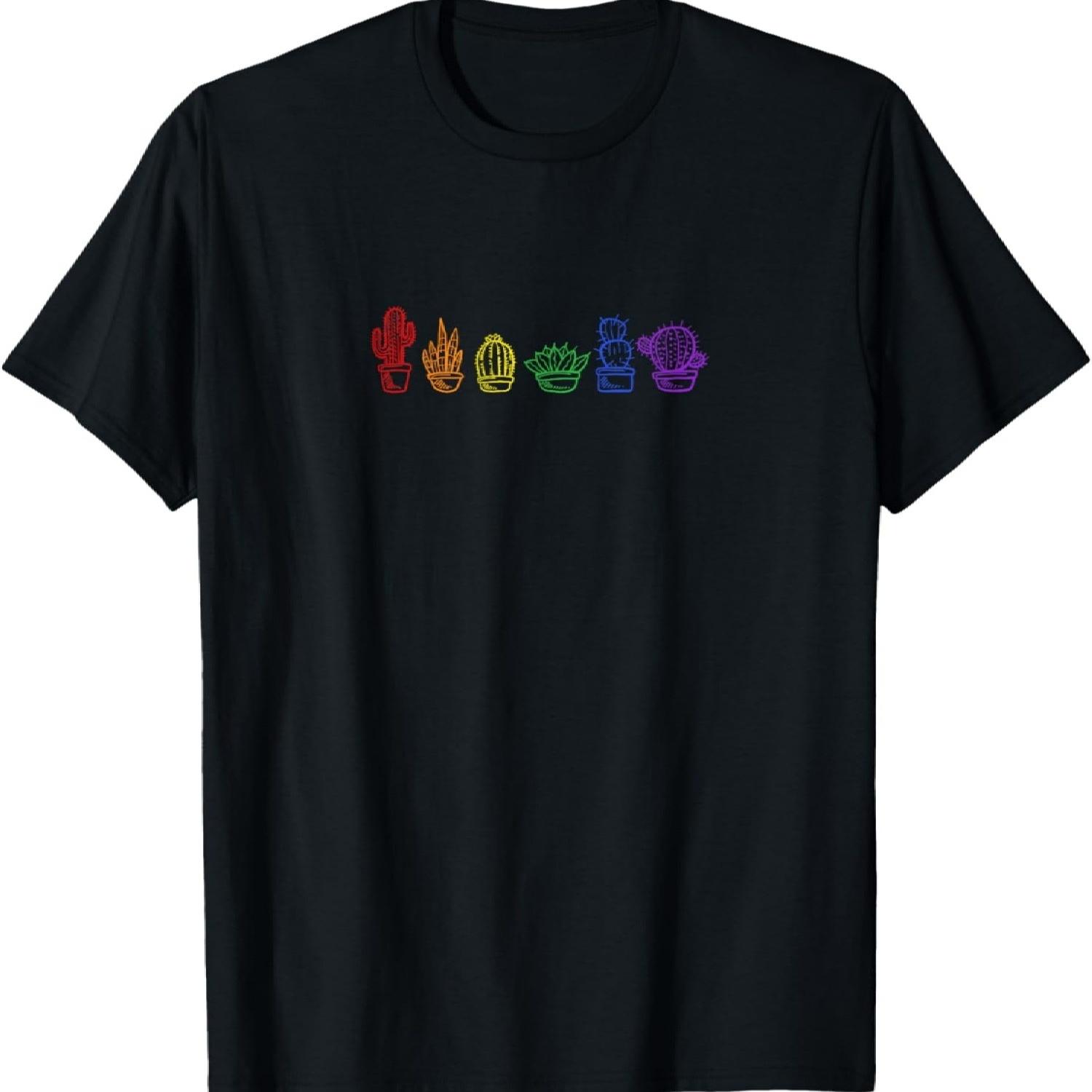 

Cactus Succulent Pride Rainbow Plant Lover Subtle LGBT Gay T-Shirt XXXXXL