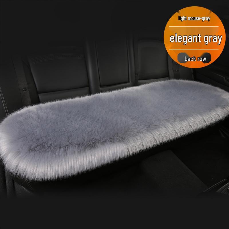 Plush Winter Car Seat Cushion - Furry Single Piece for Rear Seat Comfort