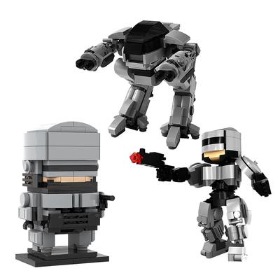 MOC Stadt Mechanischer Kriegspolizei RoboCops Zukünftiger Militärischer Bewaffneter Roboter ED-209 Bausteine