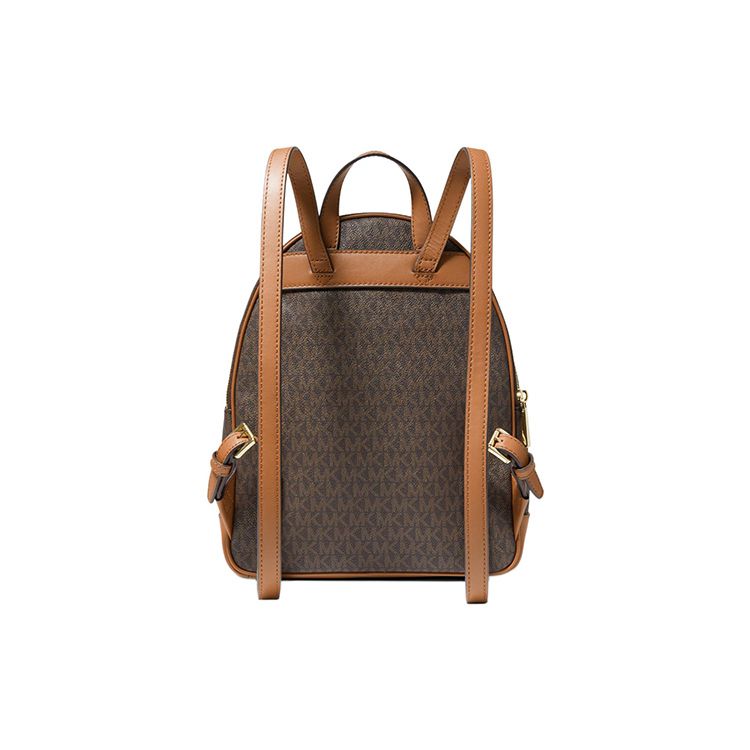 Michael Kors Zaino Brooklyn Monogramma Color Block Chiusura con Zip Tela Rivestita Zaino Donna Avorio-Marrone Marrone Chiaro 30H1GBNB2B-252