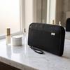 Travel Passport Holder Wallet RFID Blocking Document Organizer Zippered Security Case Wrist Strap for Cards Cash and Important Papers