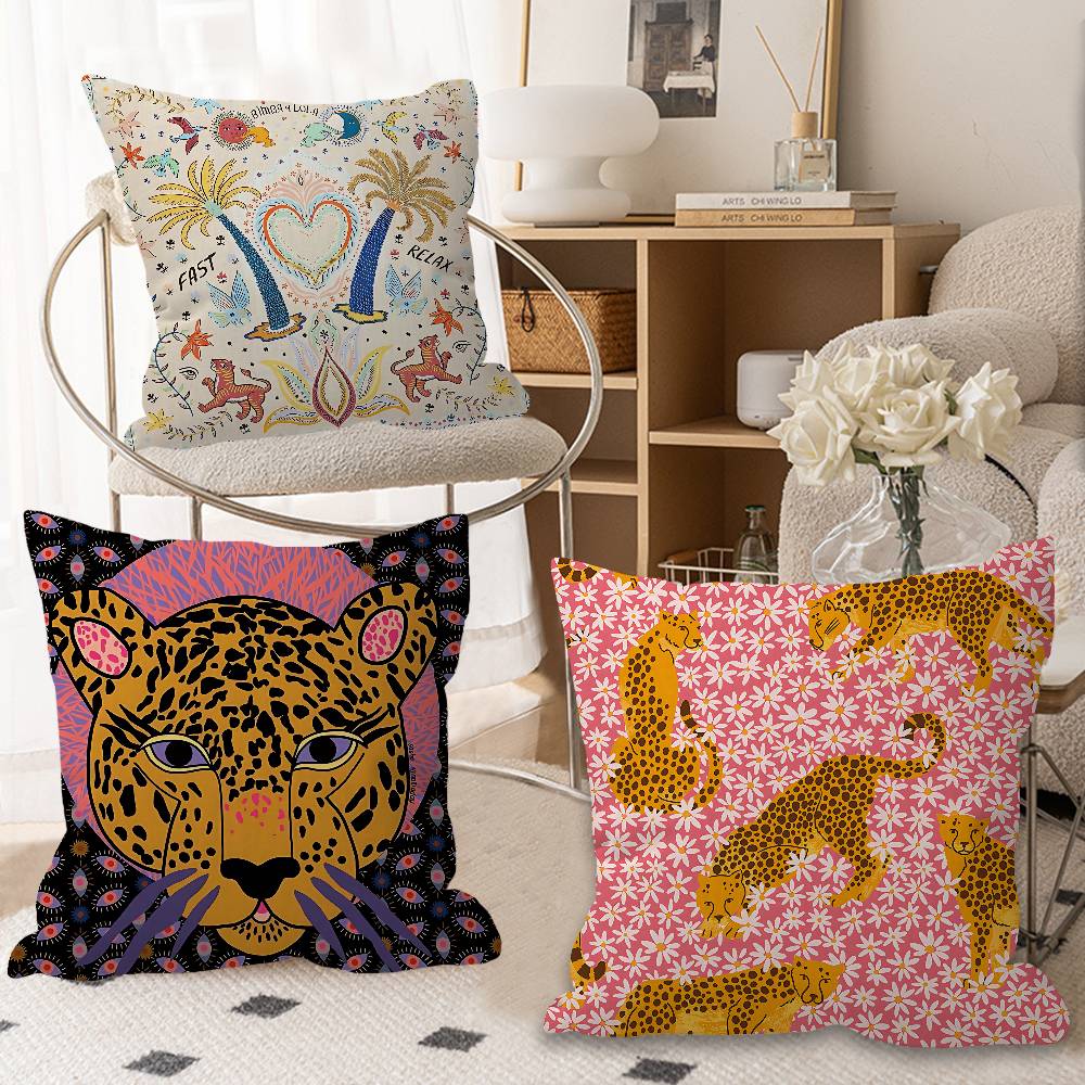 Exotic Animals Abstract Patterns Pillowcase toon Gift Cushion Cover Bedroom Home Sofa Chair Seat Decor pillow case