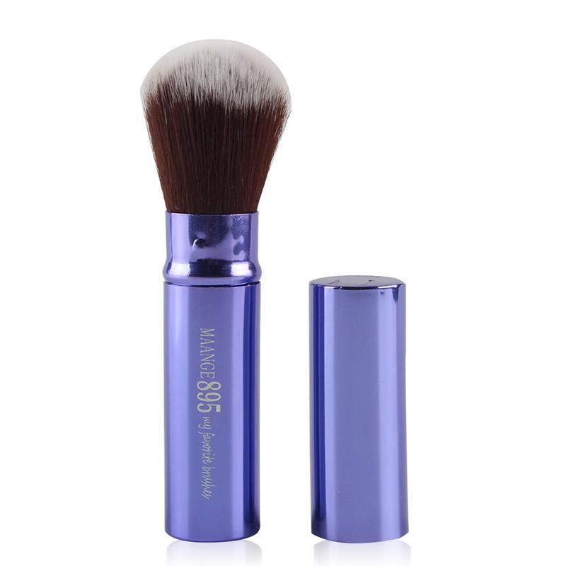 

1 шт. Профессиональная выдвижная купольная мини-мягкая кисть для макияжа, выдвижная кисть для тональной основы, румян, пудры для лица синий
