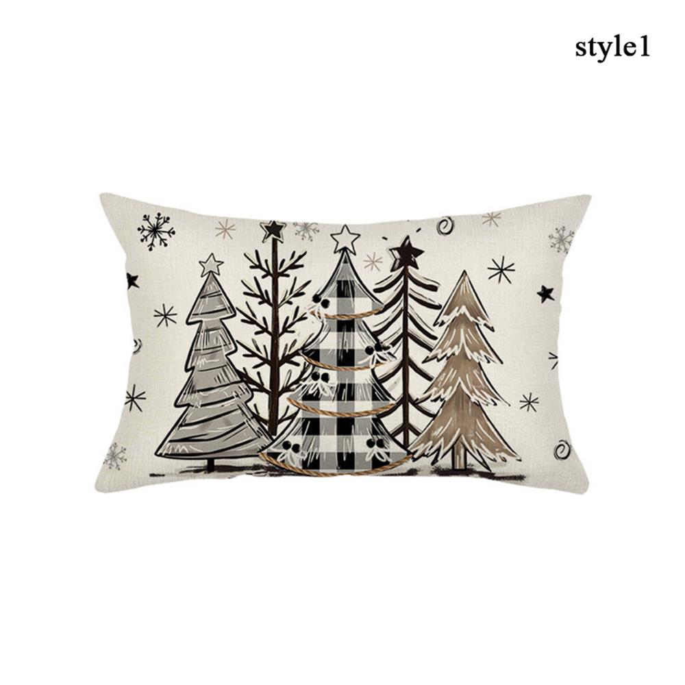 Merry Christmas Cushion Case Red Cushion Cover Throw Pillow Case Sofa Home Decorative Pillows Cover New Year Pillowcase Gift